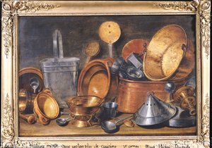 Natura morta con utensili da cucina